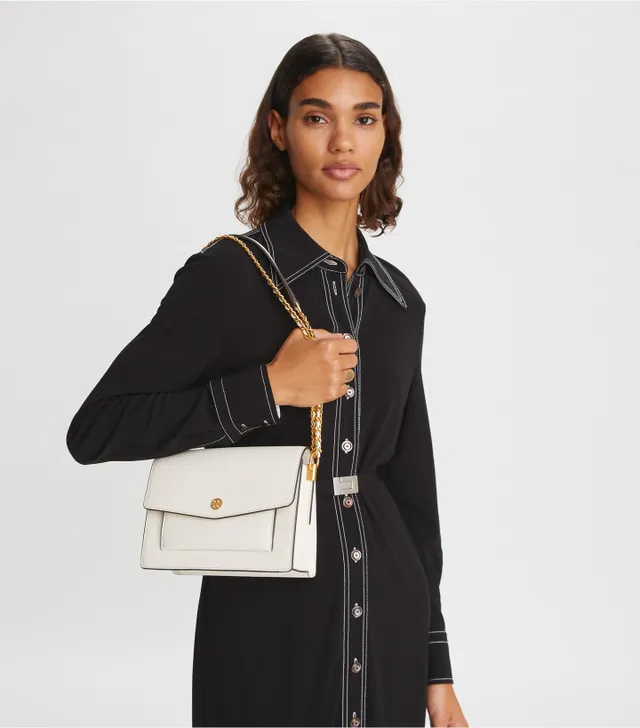 Tory Burch Robinson Double-strap Convertible Shoulder Bag in Black
