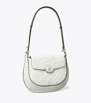 Robinson Floral Embossed Saddlebag