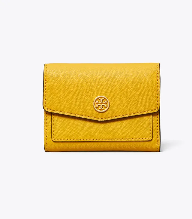 Tory Burch ROBINSON COLOR-BLOCK FLAP MINI WALLET