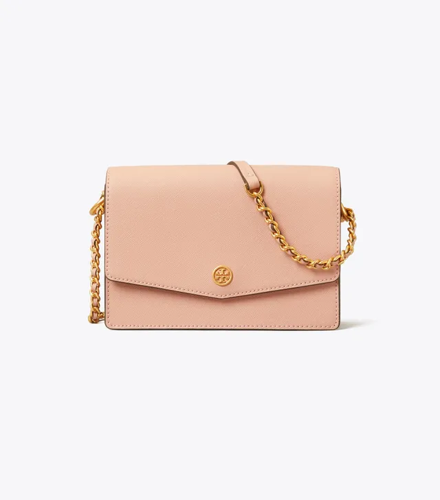 Tory Burch 75247 Robinson Mini Shoulder Bag Pink Moon