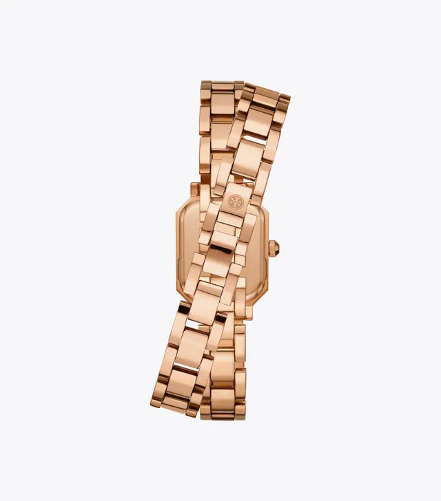 Tory Burch Robinson Mini Watch, Rose Gold-Tone /Ivory, 22 MM