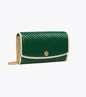 Robinson Patent Quilted Chain Wallet