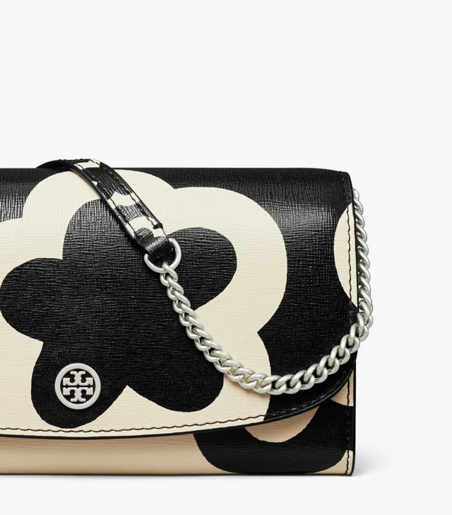 Tory Burch Robinson Printed Chain Wallet