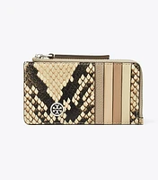 Robinson Snake Embossed Zip Card Case