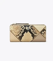 Robinson Snake Embossed Zip Slim Wallet