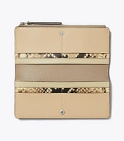 Robinson Snake Embossed Zip Slim Wallet