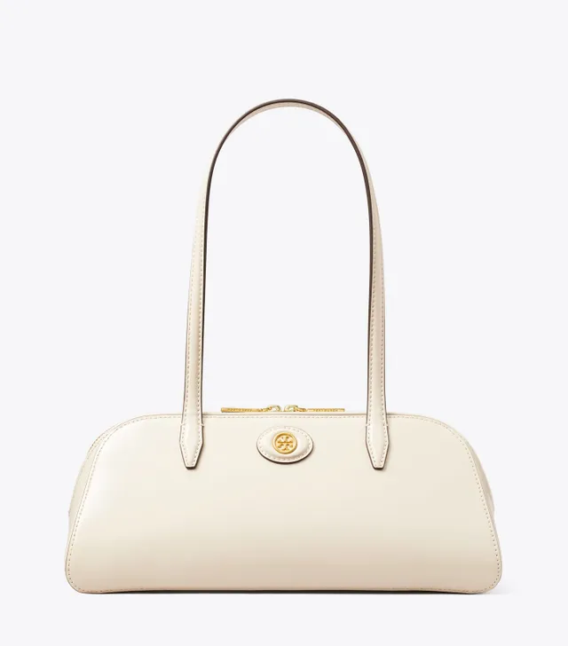 Tory Burch ROBINSON SPAZZOLATO WEDGE BAG - Shea Butter