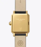 Tory Burch Robinson Watch, Leather/Gold-Tone