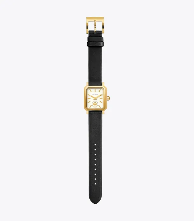 ROBINSON WATCH, GOLD-TONE/CREAM, 27 X 29 MM