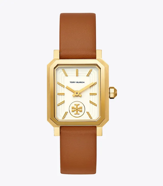 Robinson Watch, Brown Leather/Gold-Tone, 27x29 mm