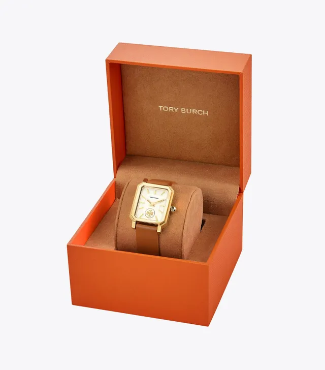 Tory Burch Robinson Mini Watch, Rose Gold-Tone /Ivory, 22 MM
