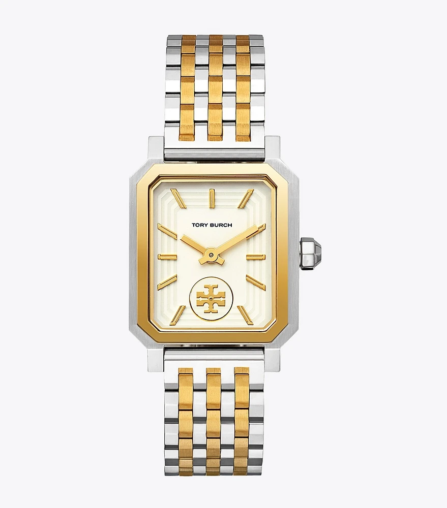 Robinson Watch, Two-Tone Gold/Stainless Steel/Cream, 27 X 29 MM