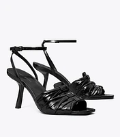 Ruched Heeled Sandal