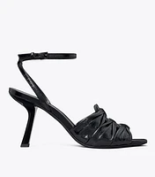 Ruched Heeled Sandal