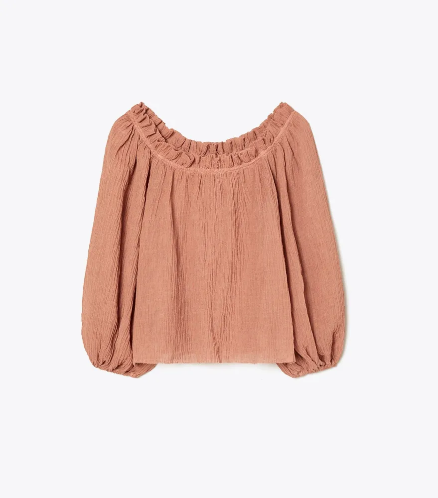 Ruffle Neck Top