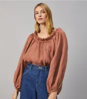 Ruffle Neck Top