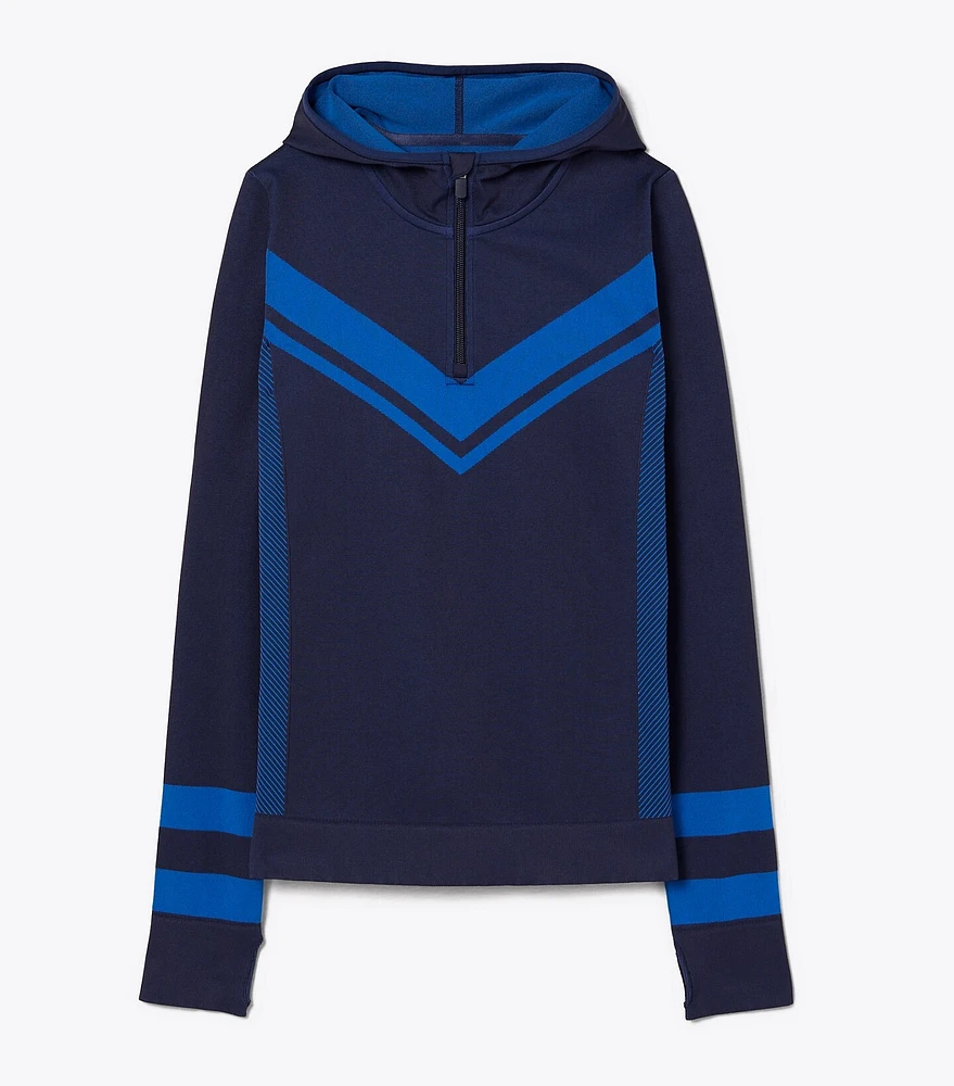 Seamless Chevron Half-Zip Pullover