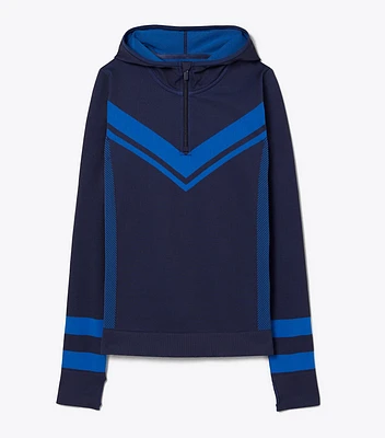 Seamless Chevron Half-Zip Pullover