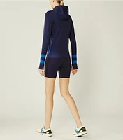 Seamless Chevron Half-Zip Pullover