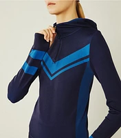 Seamless Chevron Half-Zip Pullover