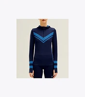 Seamless Chevron Half-Zip Pullover