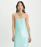 Sequin Strapless Dress