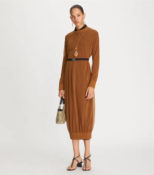 Tory Burch Poplin Collar Sweater Dress