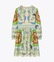 Short Printed Silk Dress