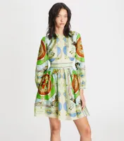 Short Printed Silk Dress