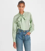 Silk Bow Blouse