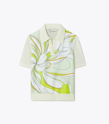 Silk Front Polo Shirt