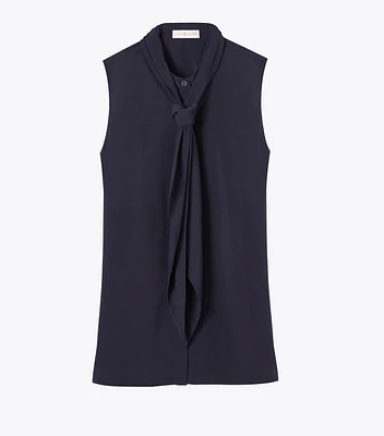 Sleeveless Bow Blouse