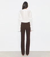 Slim Wool and Silk Pant