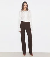 Slim Wool and Silk Pant