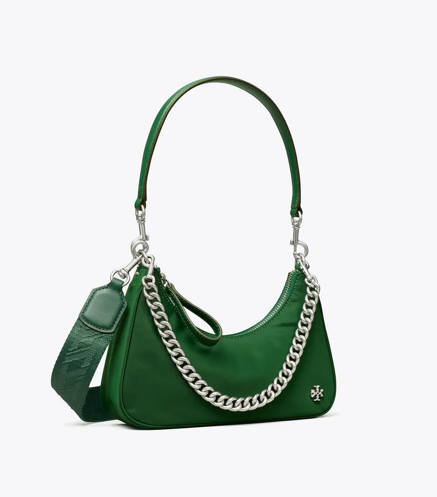 Small kira bag in green leather