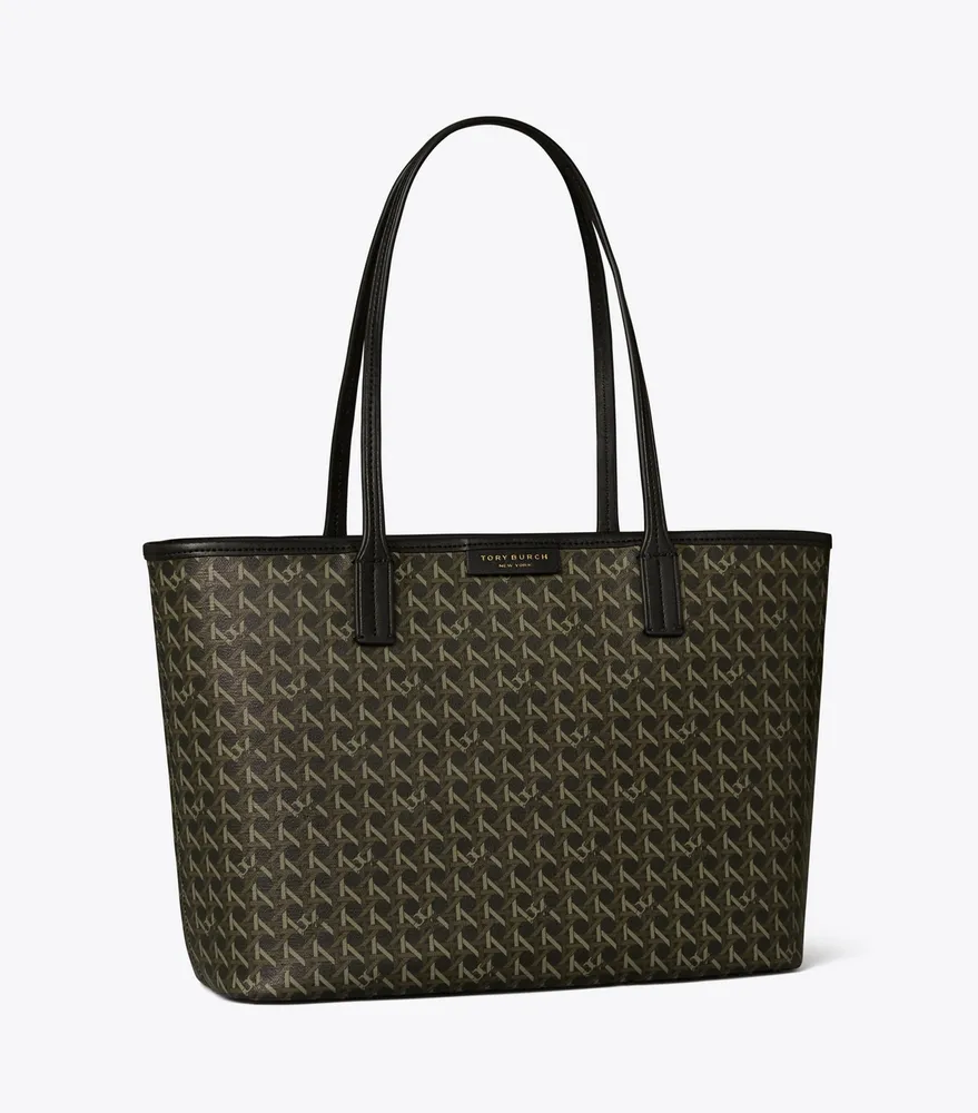 Tory Burch T Monogram Small Coated Canvas Tote