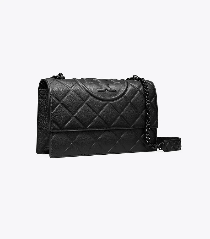 Fleming Polished-Grain Convertible Shoulder Bag