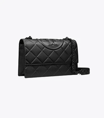 Fleming Polished-Grain Convertible Shoulder Bag