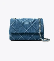 Small Fleming Soft Denim Convertible Shoulder Bag