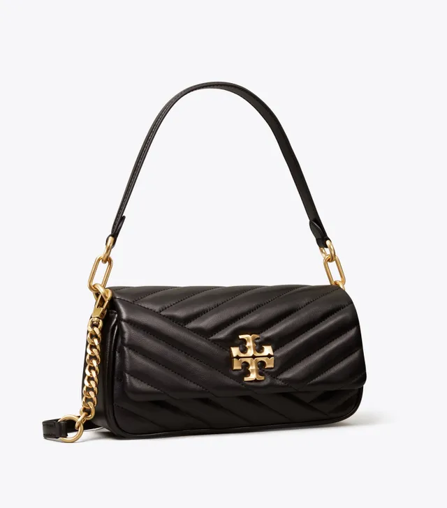 Tory Burch Kira Chevron Flap Shoulder Bag in Green