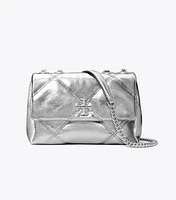 Small Kira Diamond Quilt Metallic Convertible Shoulder Bag