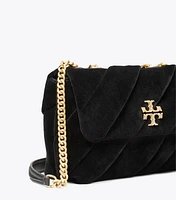 Small Kira Draped Velvet Convertible Shoulder Bag