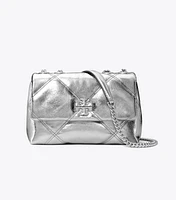 Small Kira Metallic Diamond Quilt Convertible Shoulder Bag