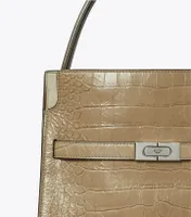 Small Lee Radziwill Embossed Double Bag