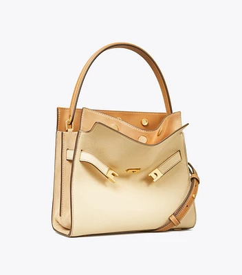 Small Lee Radziwill Pebbled Double Bag