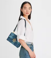 Small Miller Exotic Die-Cut Flap Shoulder Bag