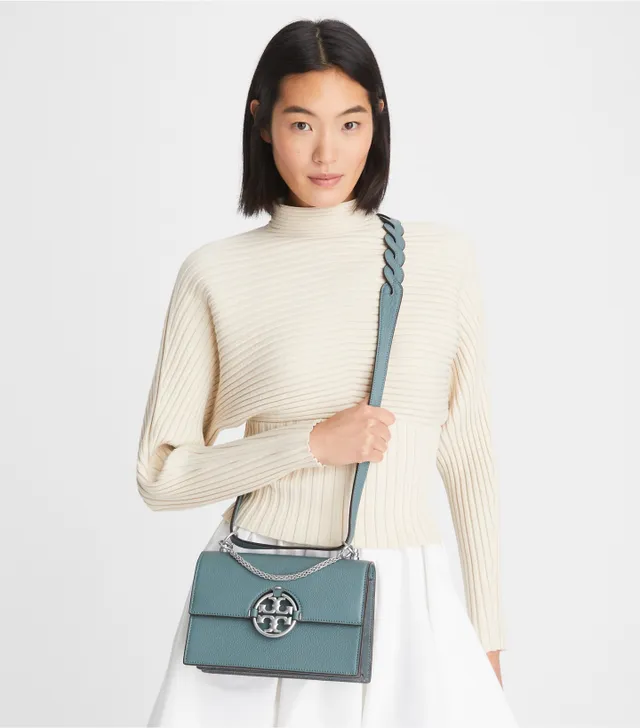 Tory Burch Miller Small Classic Shoulder Bag in Green