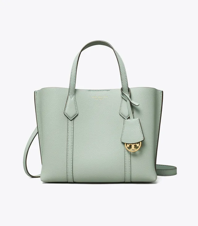 Tory+Burch+Perry+Small+Triple+Compartment+Leather+Tote+Arugula for