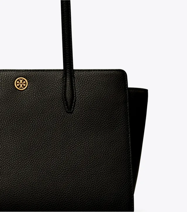 Tory Burch Robinson Pebbled Tote Bistro Brown