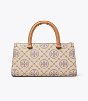 Small T Monogram Contrast Embossed Rectangular Tote